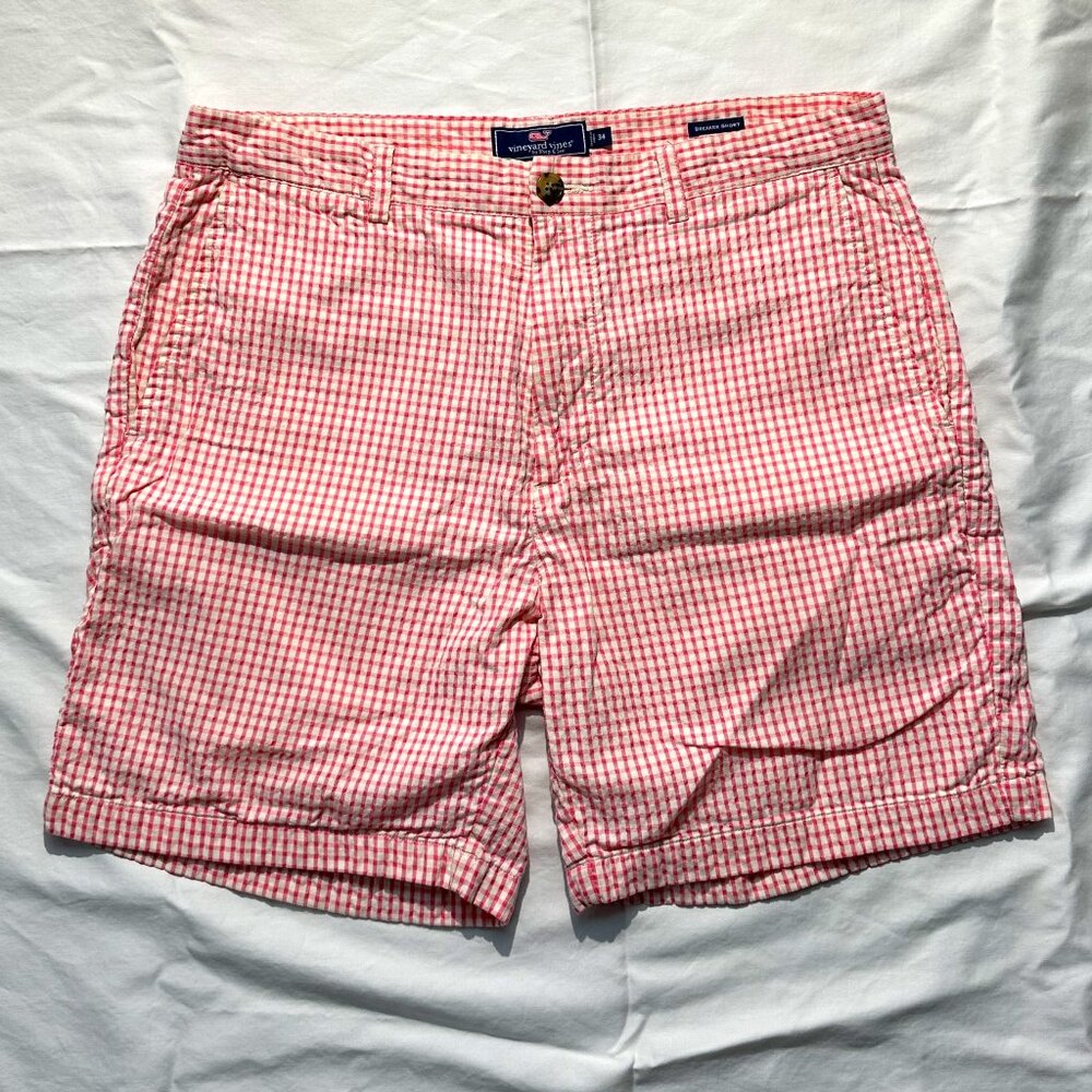 Vineyard Vine's Men's 9" Gingham Breaker Short - 34" waist